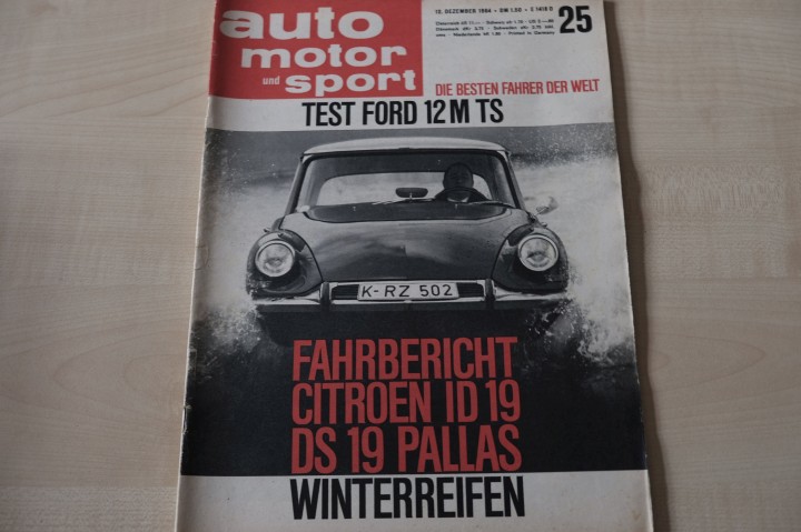 Deckblatt Auto Motor und Sport (25/1964)
